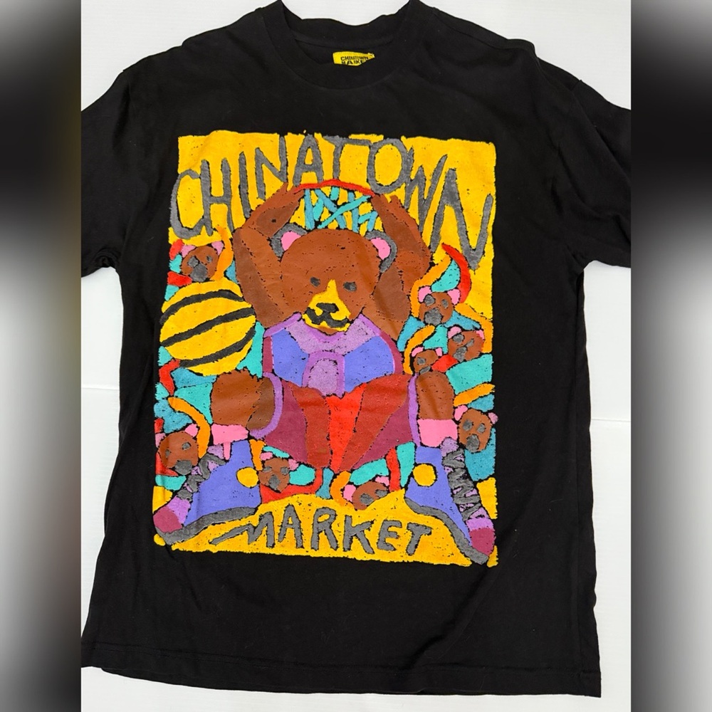 Chinatown Market Dunking Bear Watercolor T-Shirt - L